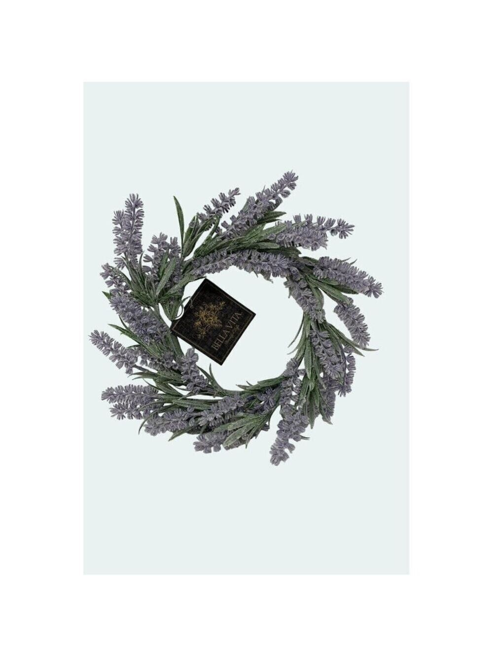Lavender Wreath 12 Inch Wall Decor Faux Fake Spring Summer Decor Purple Farmhous